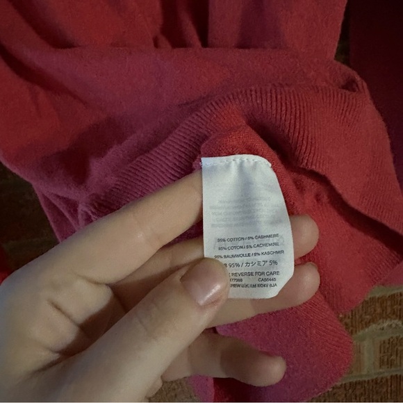 J.Crew Cotton/Cashmere Red Scoop Neck Sweater Size XS - Picture 6 of 7